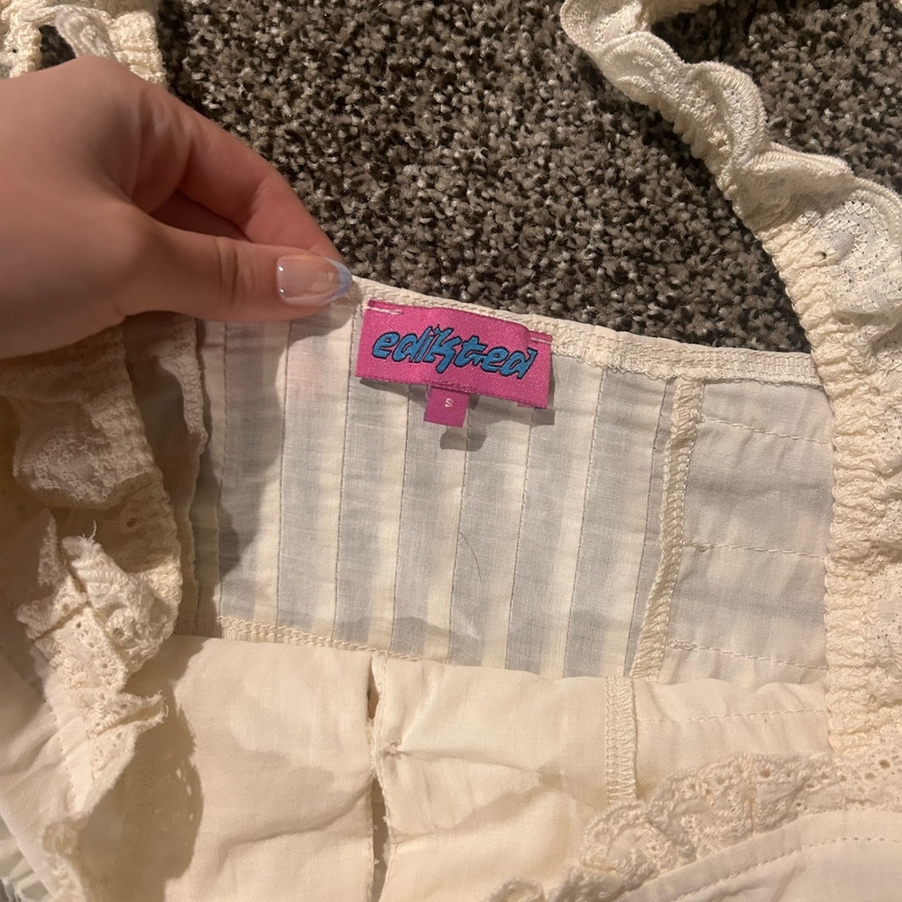 Edited Hera Button Front Ruffled Top - image 3